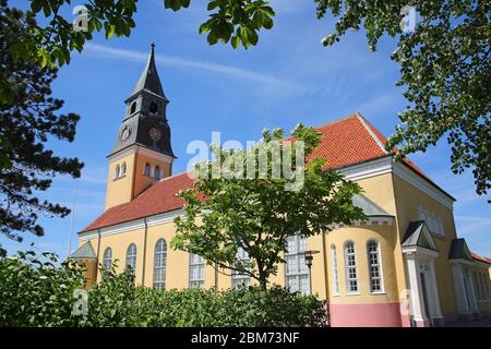 Skagen Kirche ist eine Kirche im historischen Stadtzentrum von Skagen; Dänemark. Es wurde 1841 erbaut. Stockfoto