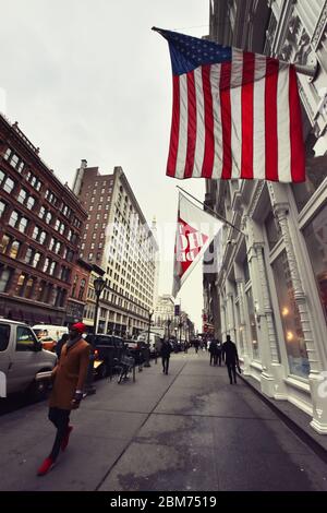Manhattan, New York, NY, USA - 4. Dezember 2019. Blick auf die Stadt in Flatiron District, Manhattan, New York, NY, USA. Stockfoto