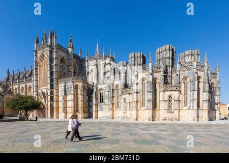 Mosteiro de Santa Maria da Vitória, Gotisches Kloster, Batalha Stockfoto