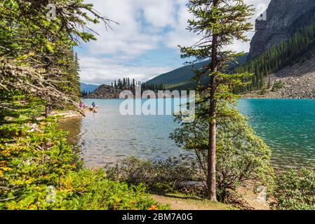 lake Morraine Sceneries, Banff National Park, Alberta, Kanada Stockfoto