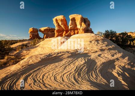 Sandstein Felsformationen, Devil's Garden, Grand Staircase-Escalante National Monument, Utah USA Stockfoto