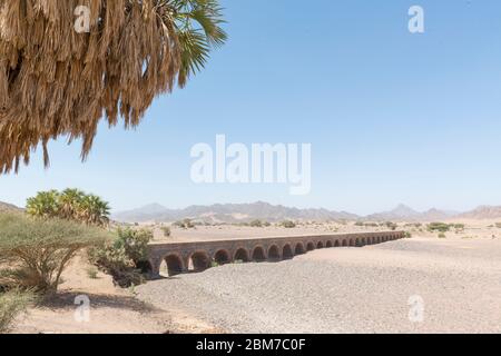 Viadukt der alten Hejaz-Bahn. Hadiyah, Saudi-Arabien. Stockfoto