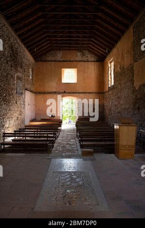 Interior des 17. Jahrhunderts Convento de Sao Francisco in der Stadt Cidade Velha auf der Insel Santiago, Kap Verde / Cabo Verde Stockfoto