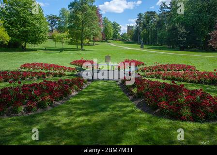 Denkmal für einen unbekannten Soldaten aus dem Ersten Weltkrieg im Christchurch Park, Ipswich, Großbritannien Stockfoto