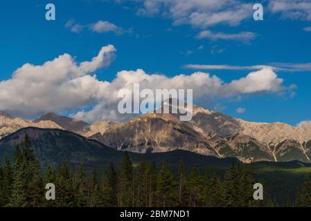 Naturlandschaften entlang der Trans-Canada Hawy, alberta, Kanada Stockfoto