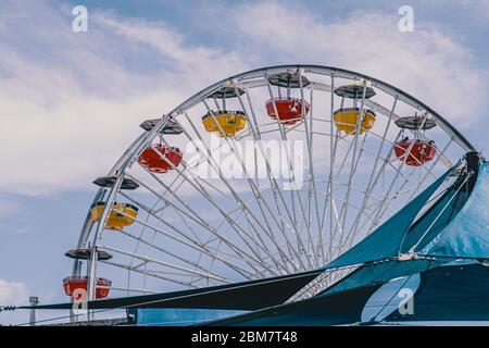 riesenrad am santa monica Pier Stockfoto