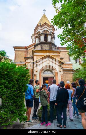 Batumi, Adjara/Georgien - August 05 2019: Armenische Apostolische Kirche Surb Kristos Amenaprkachekheci (Kirche des Heiligen Christus des Erlösers), eingebaut Stockfoto