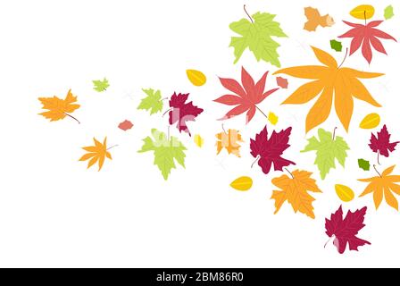 Herbstblätter fallen. Herbst Herbst Hintergrund Vektor Illustration Stock Vektor