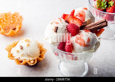 Vanille-Eis Stockfoto