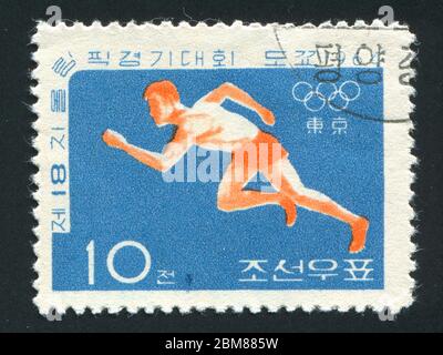 NORDKOREA - UM 1964: 18. Olympische Spiele, Tokio, um 1964. Stockfoto