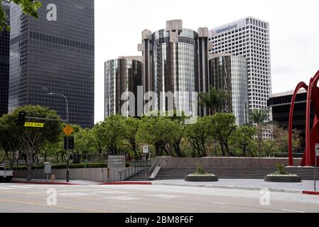Los Angeles, CA/USA - 9. April 2020: Das legendäre Westin Bonaventure Hotel in Los Angeles Stockfoto
