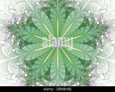 Schöne abstrakte Blume für Kunstprojekte, Karten, Business, Poster. 3D-Darstellung, computergeneriertes Fraktal. Bunte abstrakte mikrobiologische o Stockfoto