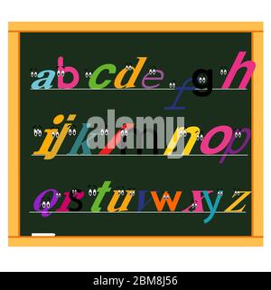 Lustige Alphabet Vektor Stock Vektor