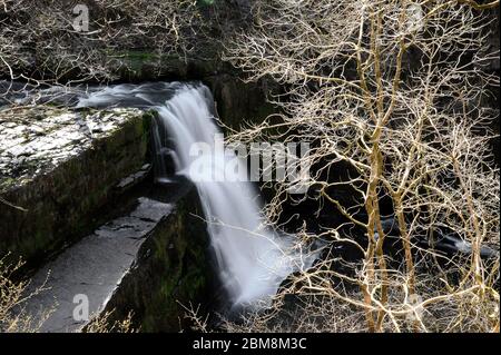 Sgwd Clun Gwyn Uchaf, nahe Ystradfellte. Stockfoto