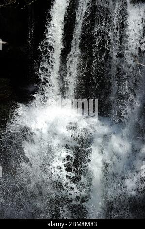 Sgwd Clun Gwyn Uchaf, nahe Ystradfellte. Stockfoto