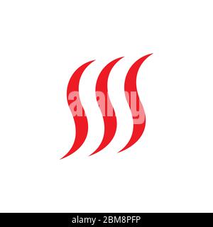 Kurven Buchstaben s einfaches Logo Vektor Stock Vektor
