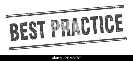 Best Practice Stempel. Best Practice Etikett. Quadratische Grunge Zeichen Stock Vektor