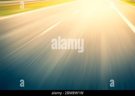 Leere Autobahn - Nahaufnahme Stockfoto