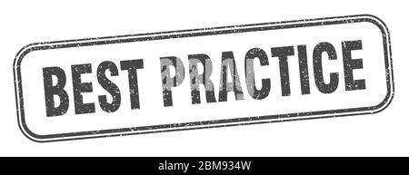 Best Practice Stempel. Best Practice quadratische Grunge Zeichen. Label Stock Vektor