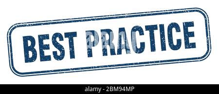 Best Practice Stempel. Best Practice quadratische Grunge Zeichen. Label Stock Vektor