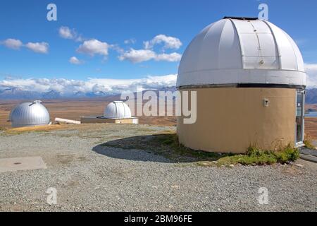 Mt John Observatory am Lake Tekapo Stockfoto