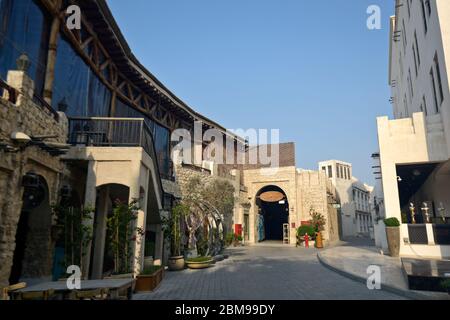 Leere Straßen in Souq Waqif, Doha, Katar Stockfoto