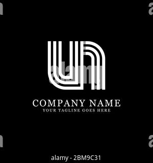 Kreative Monogramm UN Logo Design Vektor, Initial Name Logo Inspiration Stock Vektor