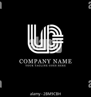 Kreative Monogramm UQ Logo Design Vektor, Initial Name Logo Inspiration Stock Vektor