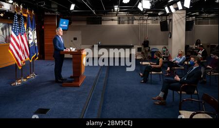 Washington, Usa. Mai 2020. Der US-Repräsentant Kevin McCarthy (R-CA) spricht auf seiner wöchentlichen Pressekonferenz in Washington, DC. Quelle: SOPA Images Limited/Alamy Live News Stockfoto