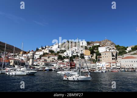 Hafen Hydra, Griechenland Stockfoto