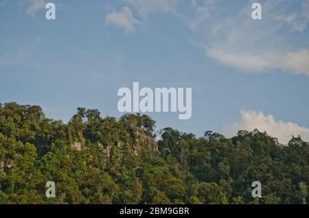 Hügel immer grünen Wald und bluein thailand Stockfoto