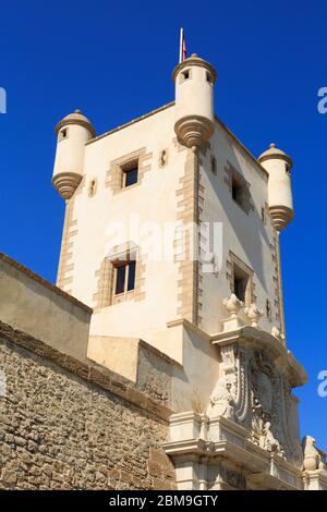 Las Puertas de Tierra, Constitution Plaza, Cadiz City, Andalusien, Spanien, Europa Stockfoto