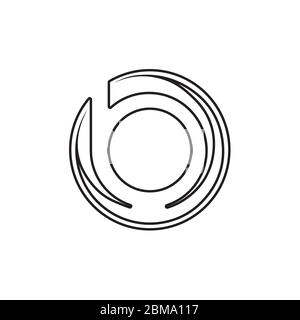 Logo mit B-Schriftzug und Drehwirbel Stock Vektor