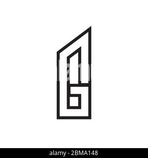 G Gebäude Buchstaben Logo Design Konzept Stock Vektor