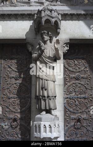 Steinskulpturen an der St Fin Barres Cathedral Cork Stockfoto