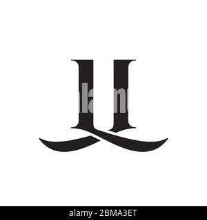 L L L Buchstaben Logo Design Vektor Stock Vektor