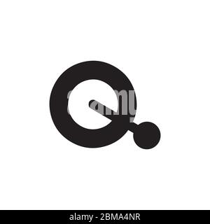 Erstes Q Letter Dot Logo Design Konzept Stock Vektor