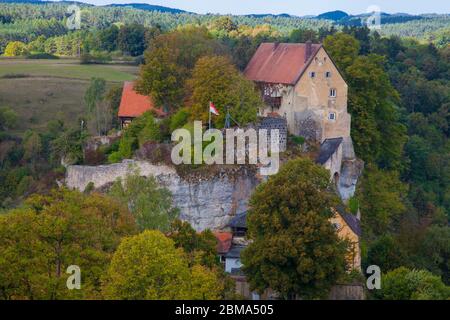 Burg in Pottenstein, Oberfranken, Bayern, Deutschland Stockfoto