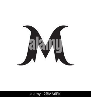 M dekorativen Buchstaben Logo Design Vektor Stock Vektor