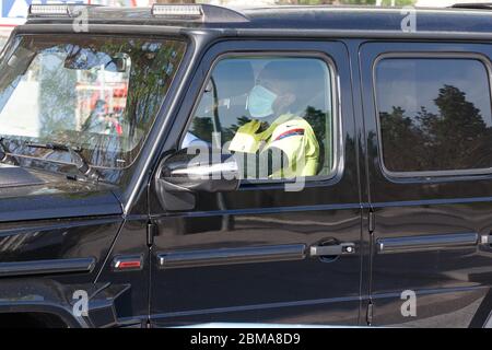 Sant Joan Despi, Barcelona, Spanien. Mai 2020. Arturo Vidal vom FC Barcelona kommt am 08. Mai in Ciutat Esportiva Joan Gamper in Sant Joan Despi, Spanien an. Quelle: DAX Images/DAX/ZUMA Wire/Alamy Live News Stockfoto