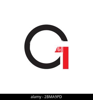 G 1 / G Initial Letter Logo Design Vektor Stock Vektor