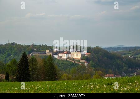 Schöne Aussicht auf die Festung 'Veste Oberhaus' in Passau Stockfoto