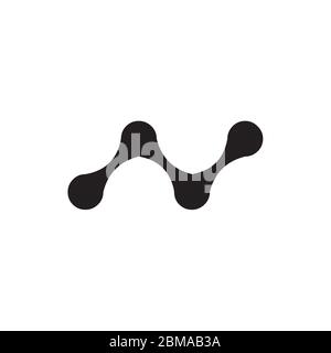 N Connect Letter Logo Design Konzept Stock Vektor