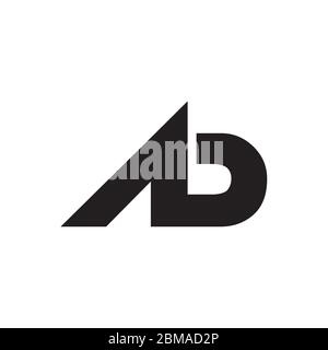 A B einfaches Zeichen Logo Design Vektor Stock Vektor