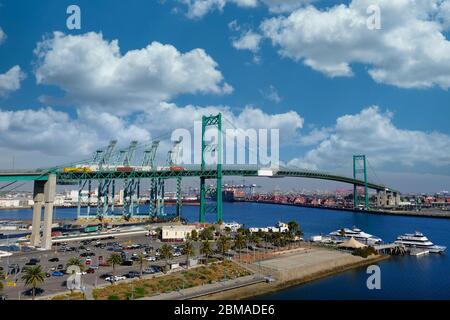 Vincent Thomas Brücke in LA Stockfoto