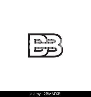 B B Linien Buchstaben Logo Design Vektor Stock Vektor
