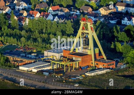 , Gruben am Kopfgestell Haus Aden in der Rotherbachstraße in Bergkamen, 27.05.2017, Luftaufnahme, Deutschland, Nordrhein-Westfalen, Ruhrgebiet, Bergkamen Stockfoto