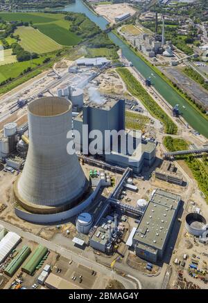 , Kohlekraftwerk Datteln 4 Uniper Kraftwerk im Loeringhof in Datteln, 26.05.2017, Luftaufnahme, Deutschland, Nordrhein-Westfalen, Ruhrgebiet, Datteln Stockfoto