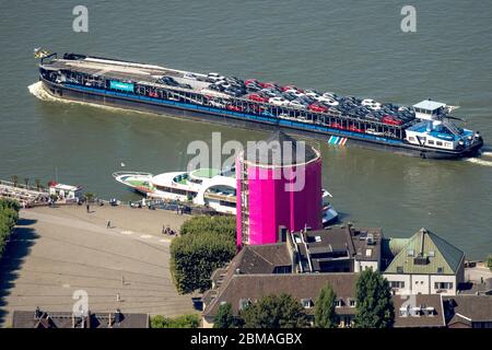 , Restaurierung des Schlosssturms am Rhein in Düsseldorf, 07.08.2016, Luftaufnahme, Deutschland, Nordrhein-Westfalen, Niederrhein, Düsseldorf Stockfoto