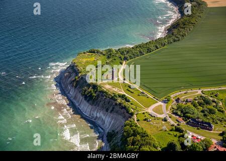 , Leuchtturm am Kap Arkona am Putgarten auf Rügen, 05.06.2016, Luftaufnahme, Deutschland, Mecklenburg-Vorpommern, Rügen, Putgarten Stockfoto